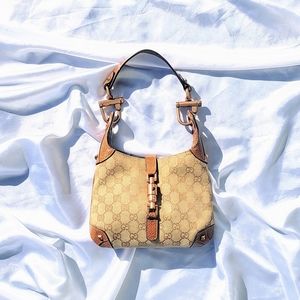🍂SOLD SMALL TAN GUCCI JACKIE NAILHEAD HOBO🍂